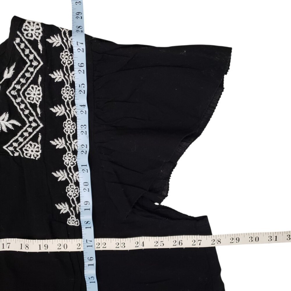 Jennifer & Grace Black Embroidered Boho Top Size 3X NWT - Picture 10 of 10